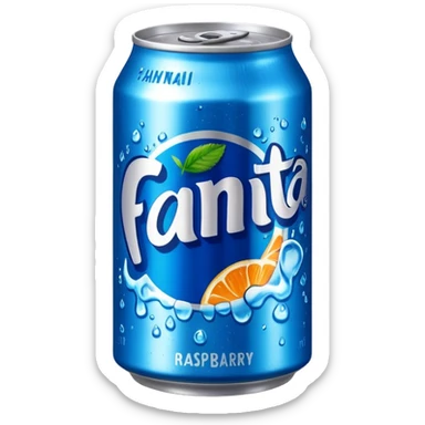 hyper blue raspberry Fanta  sticker