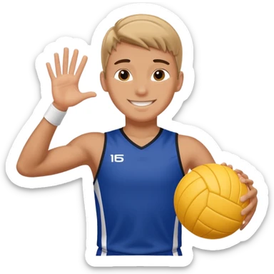volleyball player boy sticker