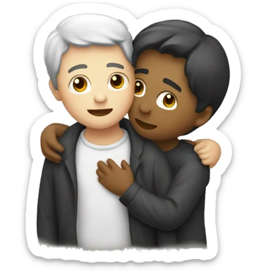 Two lovers, Moma and Maimu, hugging  sticker