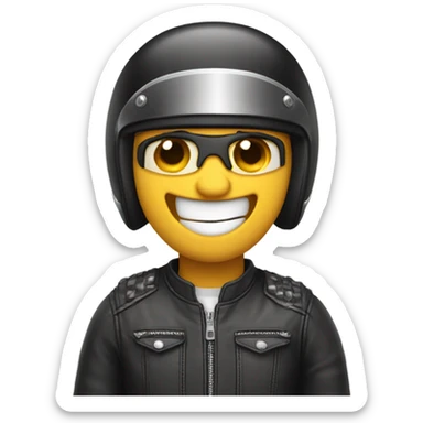 biker emoji Smiling face with hearts sticker