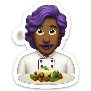 Fancy eggplant dinner at feminist pub with Vegan alfredo sauce sticker