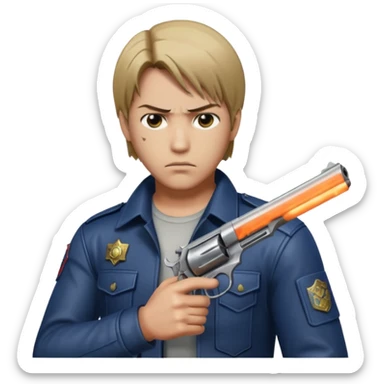 Leon s kennedy took his pistol sticker