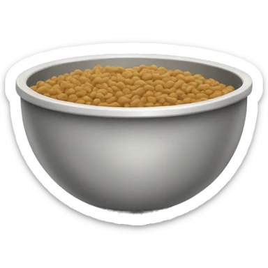 A bowl of wet cat food sticker