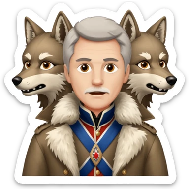 Loyalist Patrick Ferguson at the Revolutionary war Battle of Kings Mountain, with Wolves around him. sticker