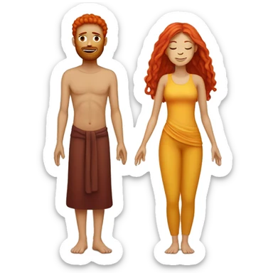 man and woman with red hair
spiritual practices, yoga sticker