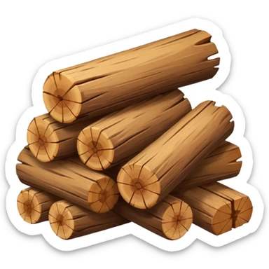 pile of wood emoji sticker