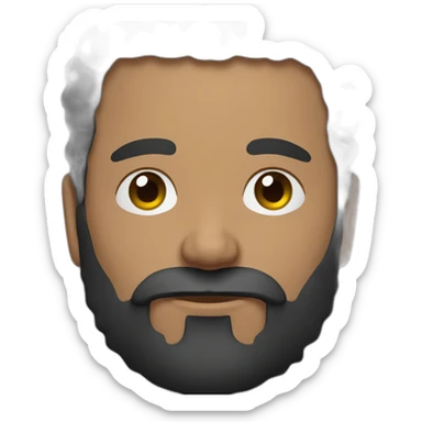 Sleeping man with black beard and short wavy hair sticker