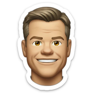 matt damon says happy birthday sticker