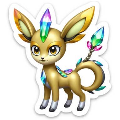 Shiny Colorful Sparkly Glittery Iridescent Alloy Soft Smooth Romantic Tough Cool Big Meloetta-Wargreymon-Pokémon-Digimon-Fakémon-fusion-hybrid-creature sticker