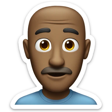 Man with overly large nose sticker