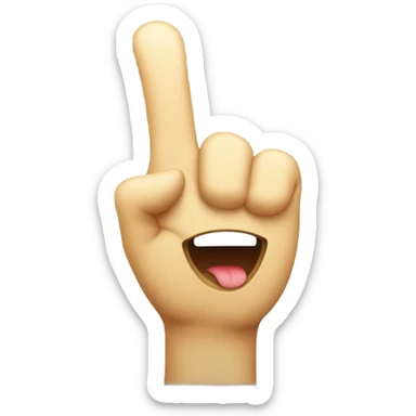 A 🙂 flipping you off sticker