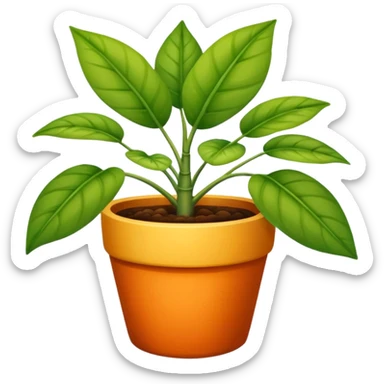Una planta bonita con una masetá de color FFACC4 sticker