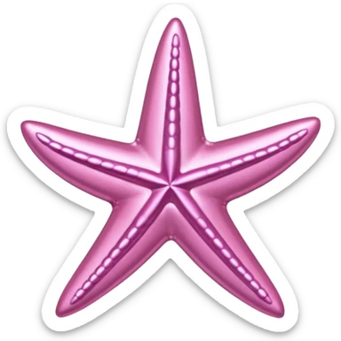 pink metallic sea star shaped hair clip sticker