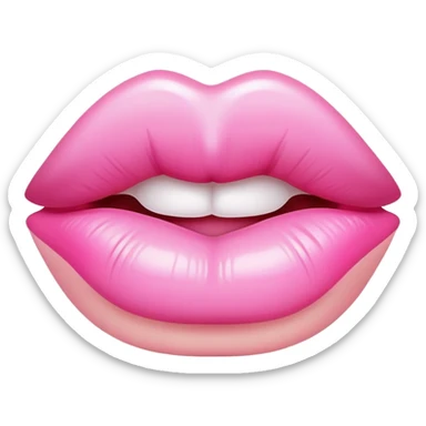 Light pink lipstick kiss mark sticker