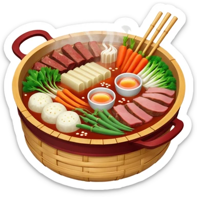Two flavour hotpot sticker