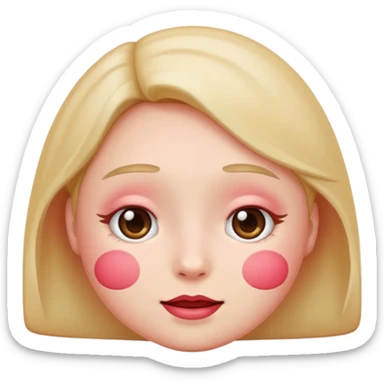 Make a blushed cheeks emoji  sticker