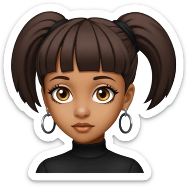 Lisa Left Eye Lopes with dark brown hair sticker