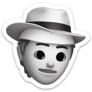 Bandolero con un pañuelo blanco y negro sticker