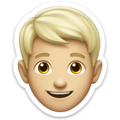 smiling imp white boy sticker