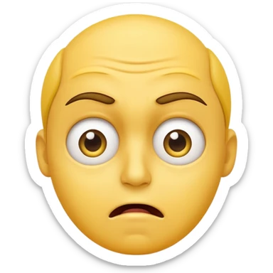 emoji generic yellow face but stressed and excited at the same time sticker