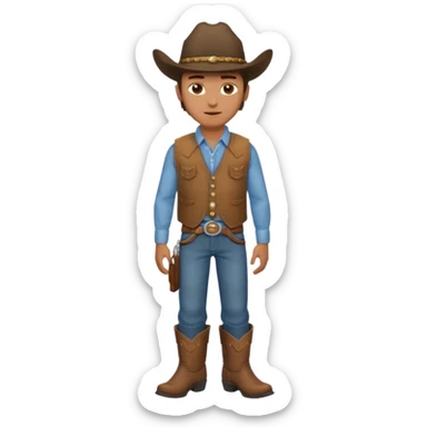 fly hatless cowboy  sticker