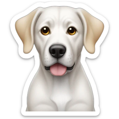 Un chien qui est noir et blanc et la rase c’est un stagiaire sticker