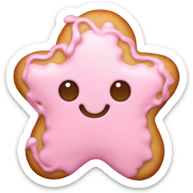 pastel pink gingerbread light sticker