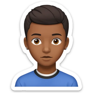 Black seventeen with a taper haircut sticker