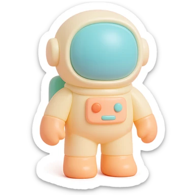astronaut character sticker