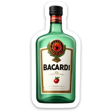 Bottle of Bacardi sticker