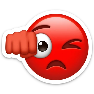 punched in eye sad emoji sticker