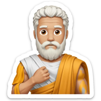 An emoji of the Greek god Zeus sticker