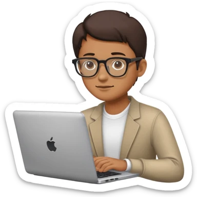 A person typing/creating content/art/influence/communicator/storyteller  sticker