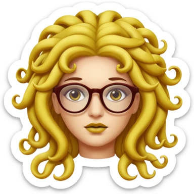 Medusa Versace with glasses  sticker