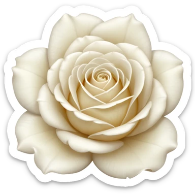 white rose, without green leaves, just flower sticker