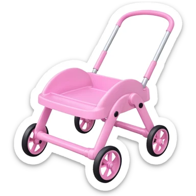 pink baby walker sticker