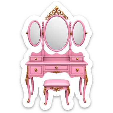 pink DRESSING TABLE sticker