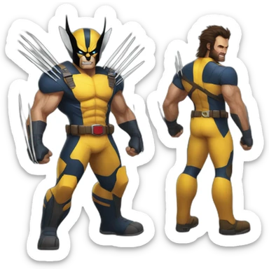 wolverine and ratchet lombax sticker