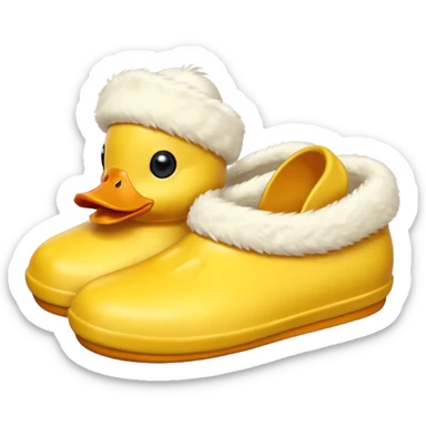 duck slippers sticker
