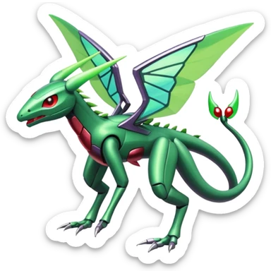 Miraidon-Genesect-Vikavolt-Vibrava-Flygon-fusion-hybrid-creature, full body sticker