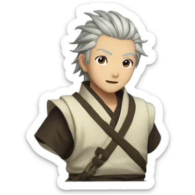 inosuke hashibira from demon slayer sticker
