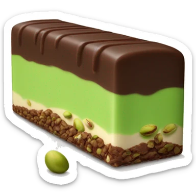A bar of Dubai chocolate filled with Green pistachio cream sticker