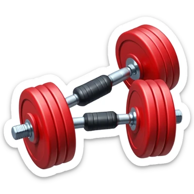 one red dumbbell, single fitness weight sticker