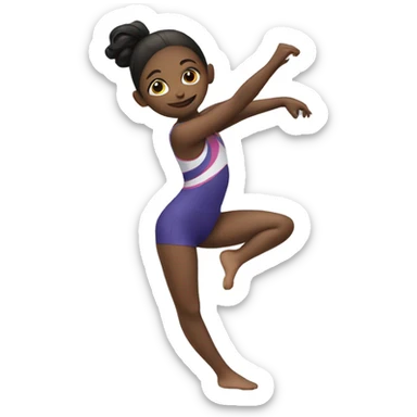 Girl doing gimnastics  sticker
