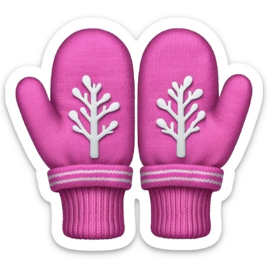 pink pair of mittens sticker