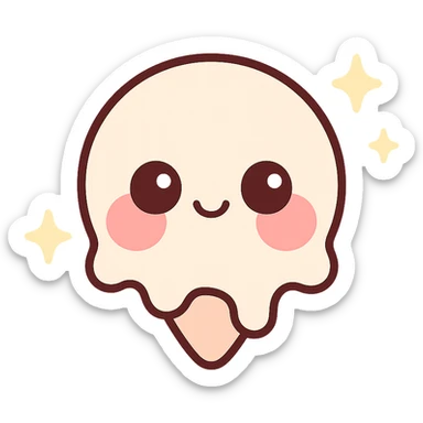 Create an animated version of the emoji in kawaii style with a shy expression and a small smile. The cheeks are very pink, eyes are shiny looking to the side, with a sparkling effect around the face. Transparent background. sticker