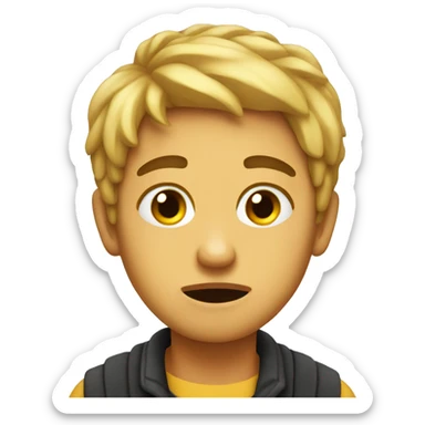 Cute guilty emoji sticker