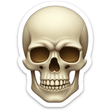 Upgraded skull emoji sticker