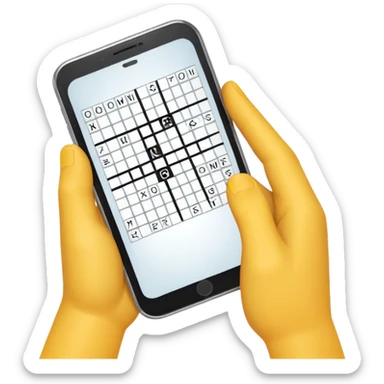 Crosswords on cellphone sticker