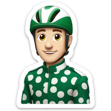 paul townend jockey dark green polka dot sticker